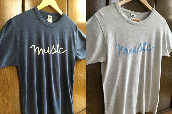 music Tシャツ(ネイビー&オートミール)